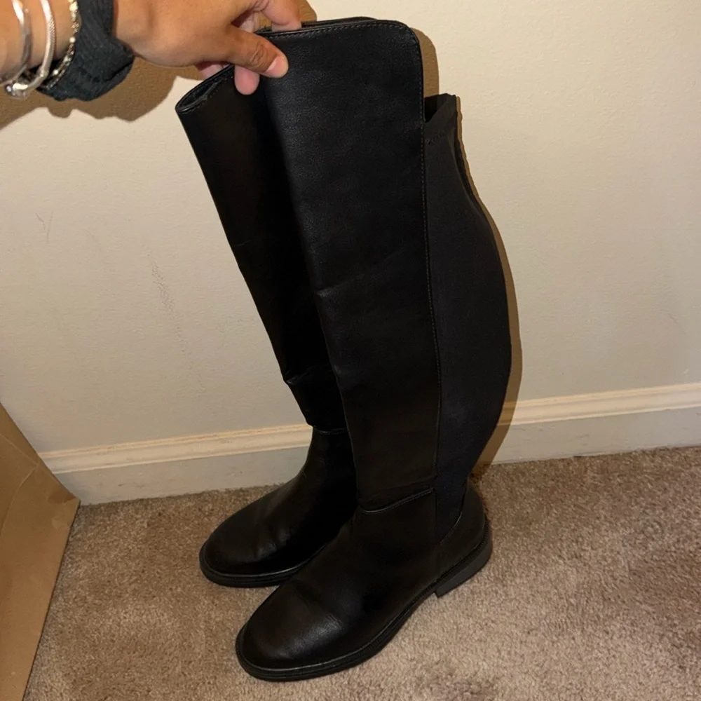 BLACK HIGH BOOTS - SIZE 7 / PURCHASED FROM TARGET - worn a few times